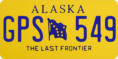 AK license plate GPS549