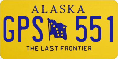 AK license plate GPS551