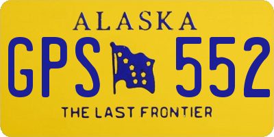 AK license plate GPS552