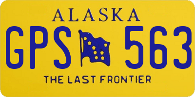 AK license plate GPS563