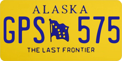 AK license plate GPS575