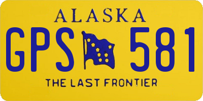 AK license plate GPS581