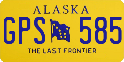 AK license plate GPS585
