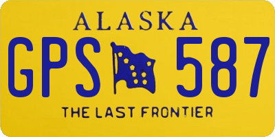 AK license plate GPS587