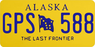 AK license plate GPS588