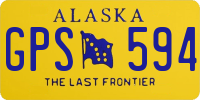AK license plate GPS594