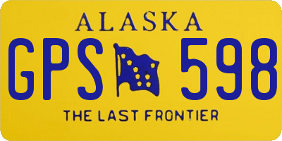 AK license plate GPS598