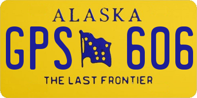 AK license plate GPS606