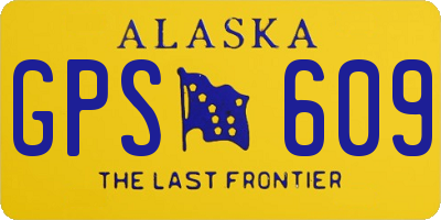 AK license plate GPS609