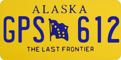 AK license plate GPS612