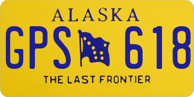 AK license plate GPS618