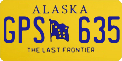 AK license plate GPS635