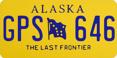 AK license plate GPS646