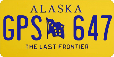 AK license plate GPS647