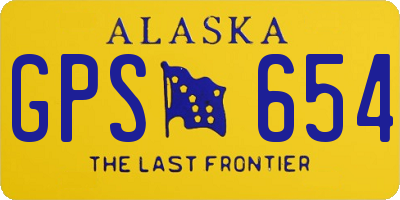 AK license plate GPS654