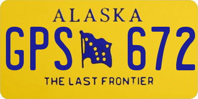 AK license plate GPS672