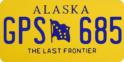 AK license plate GPS685