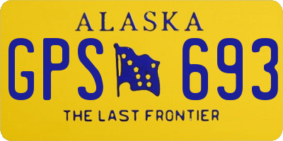 AK license plate GPS693