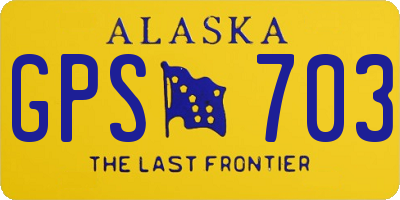AK license plate GPS703