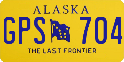 AK license plate GPS704