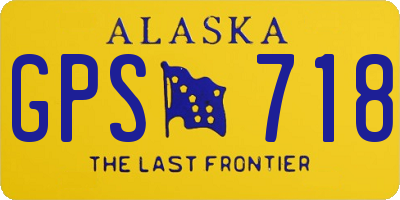 AK license plate GPS718