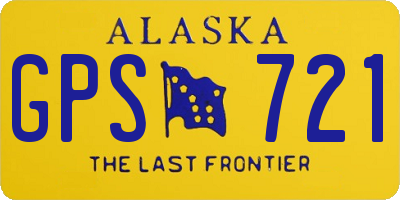 AK license plate GPS721