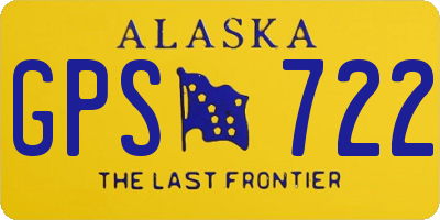 AK license plate GPS722