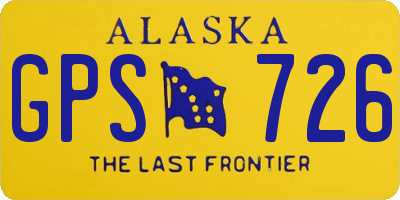 AK license plate GPS726