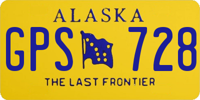 AK license plate GPS728