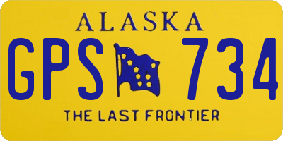 AK license plate GPS734
