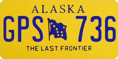 AK license plate GPS736