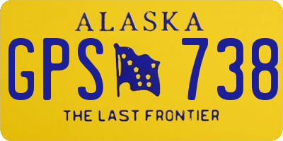 AK license plate GPS738