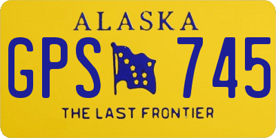 AK license plate GPS745