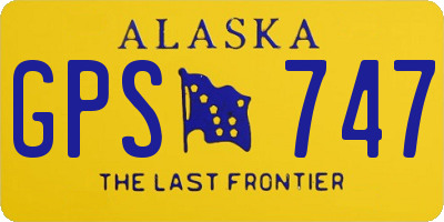 AK license plate GPS747