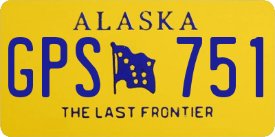 AK license plate GPS751