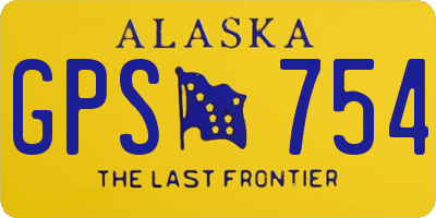AK license plate GPS754