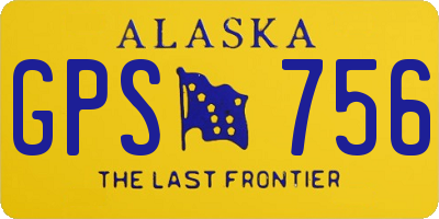 AK license plate GPS756