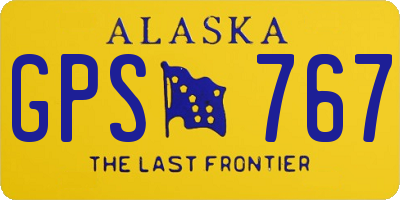 AK license plate GPS767