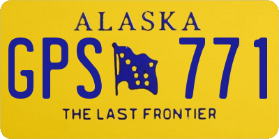 AK license plate GPS771