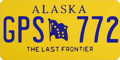 AK license plate GPS772