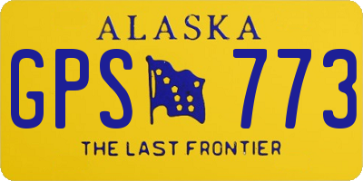 AK license plate GPS773