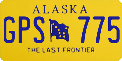 AK license plate GPS775