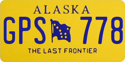 AK license plate GPS778