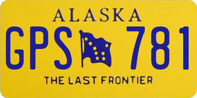 AK license plate GPS781