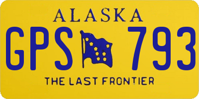 AK license plate GPS793