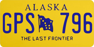 AK license plate GPS796