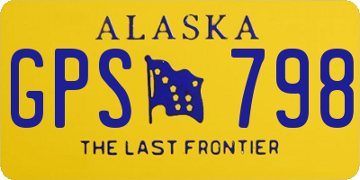 AK license plate GPS798