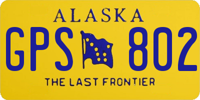 AK license plate GPS802