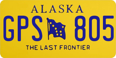 AK license plate GPS805