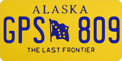 AK license plate GPS809